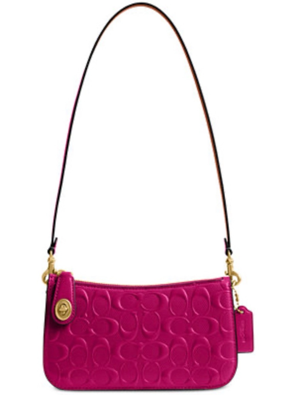 Coach Penn Signature Patent Leather Shoulder Bag